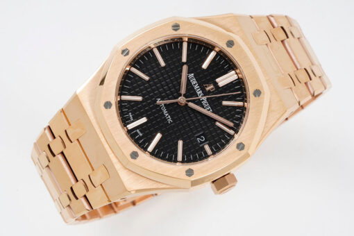 Audemars Piguet Royal Oak 15400ST 1:1 Best Edition ZF Factory Black Dial Rose Gold - Image 7