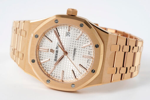 Audemars Piguet Royal Oak 15400ST 1:1 Best Edition ZF Factory White Dial Rose Gold – Image 5