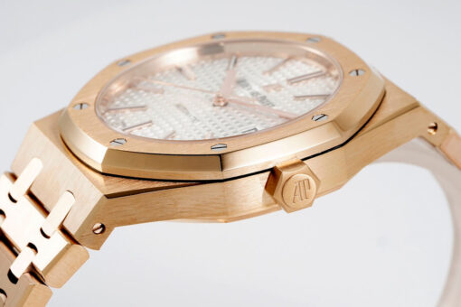 Audemars Piguet Royal Oak 15400ST 1:1 Best Edition ZF Factory White Dial Rose Gold – Image 4