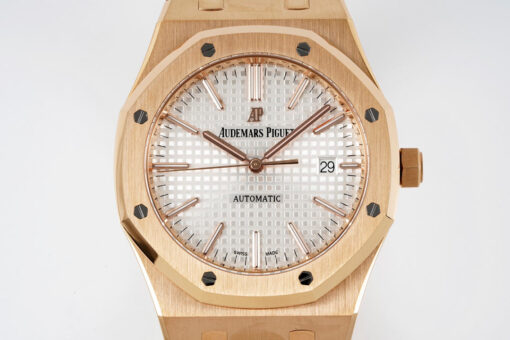 Audemars Piguet Royal Oak 15400ST 1:1 Best Edition ZF Factory White Dial Rose Gold – Image 9