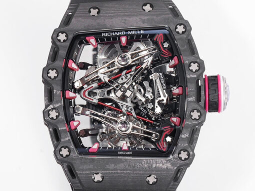 Richard Mille Bubba Watson Tourbillon RM38-02  1:1 Best Edition Black Carbon Case Rubber Strap – Bild 8