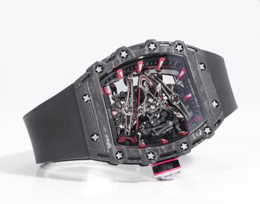 Richard Mille Bubba Watson Tourbillon RM38-02  1:1 Best Edition Black Carbon Case Rubber Strap – Bild 9