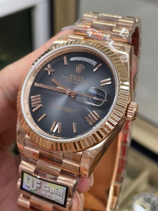 Rolex unveils the new Day-Date 40mm with a Smoked Slate Dial 2024 QF Factory 1:1 Best Edition - Image 8