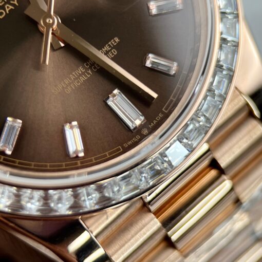 Rolex Day-Date 36 128235-0037 40mm 18k rose gold coated 3235 Movement GM Factory - Image 4