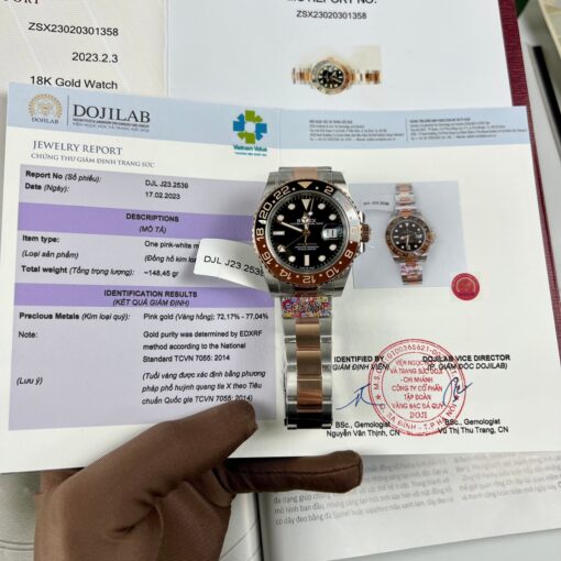 Rolex GMT-Master II Root Beer Men's Watch 126711CHNR-0002 Rose gold Wrapped – Image 3