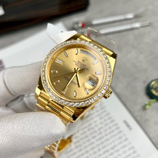 Rolex Day-Date 40 228348rbr-0002 Yellow Gold 18k gold encrusted with Artificial diamonds — изображение 3