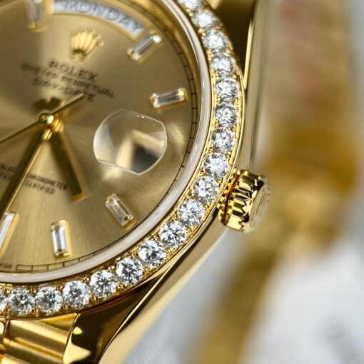 Rolex Day-Date 40 228348rbr-0002 Yellow Gold 18k gold encrusted with Artificial diamonds — изображение 5