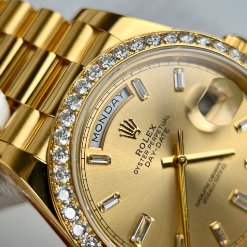 Rolex Day-Date 40 228348rbr-0002 Yellow Gold 18k gold encrusted with Artificial diamonds — изображение 6