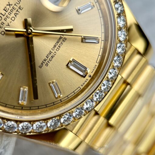 Rolex Day-Date 40 228348rbr-0002 Yellow Gold 18k gold encrusted with Artificial diamonds — изображение 7