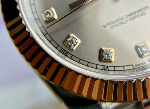 Rolex Datejust 41mm Sundust Dial coated 18K Everose Gold Oyster 126331 - Imagen 8