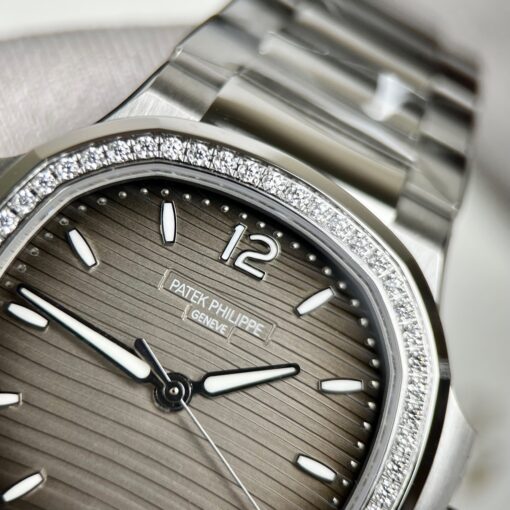 Patek Philippe Nautilus Ladies 7118/1A-011 custom stone from 3K Factory Stainless Steel - Image 11