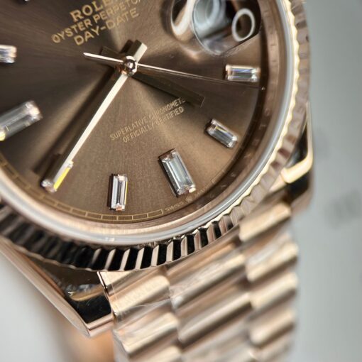 Rolex Day-Date 40mm 228235 chocolate dial 18k rose gold filled 150 gram - Imagen 2