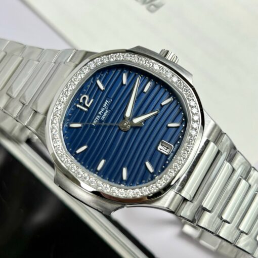 Patek Philippe Nautilus 7118/1A-001 custom Moissanite 3K Factory Blue Dial - Image 6