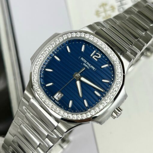 Patek Philippe Nautilus 7118/1A-001 custom Moissanite 3K Factory Blue Dial - Image 7