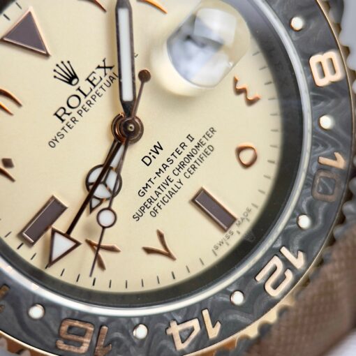 Rolex GMT-MASTER II Diw arabic eagle 1:1 Best Edition Brown Fabric Strap - 이미지 8