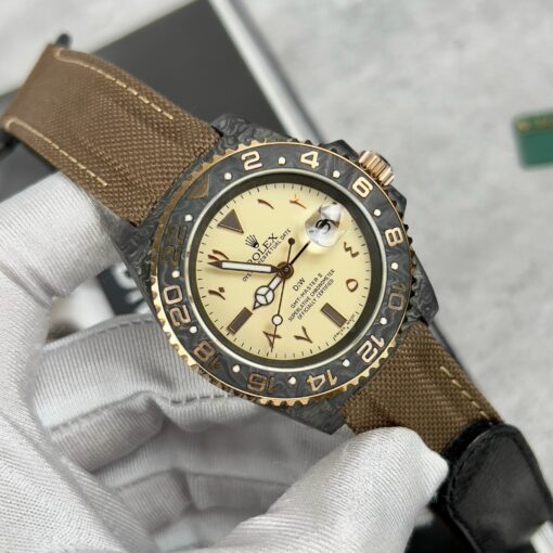 Rolex GMT-MASTER II Diw arabic eagle 1:1 Best Edition Brown Fabric Strap - 이미지 15