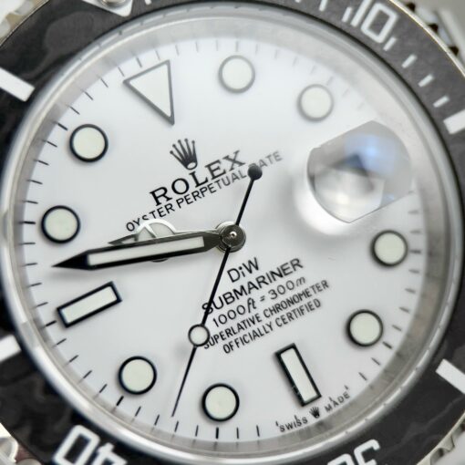 Rolex GMT-MASTER II Diw 1:1 Best Edition Black Fabric Strap White Dial - Image 6