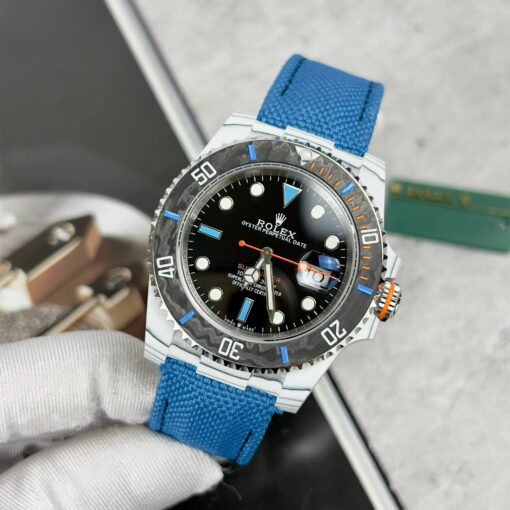 Rolex GMT-MASTER II Diw 1:1 Best Edition Blue Fabric Strap Black Dial — изображение 3