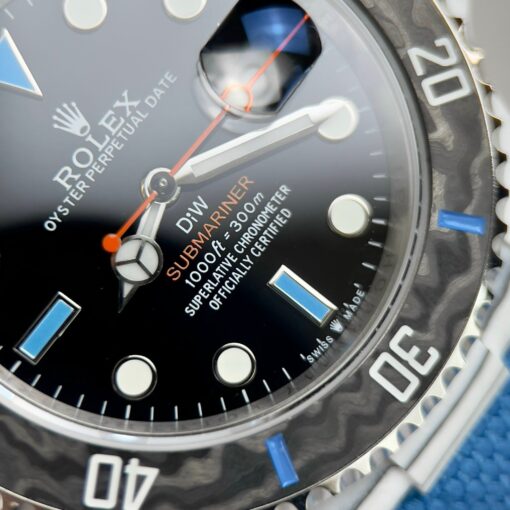 Rolex GMT-MASTER II Diw 1:1 Best Edition Blue Fabric Strap Black Dial — изображение 6