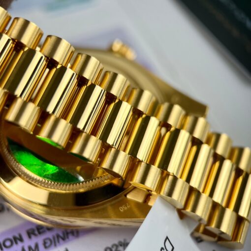 Rolex DayDate 40mm 228238 coated 18k Yellow Gold President Green Dial 130 gram - Imagen 12