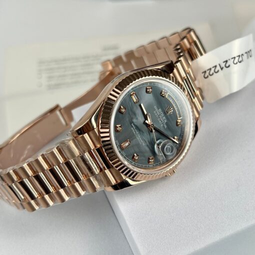 Rolex Day-Date Rose Gold Rose Diamond Dial 36mm 128235  Best 1:1 Edition coated 18k rose Gold 130 gram - Imagen 6