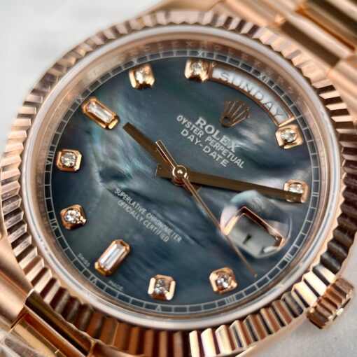 Rolex Day-Date Rose Gold Rose Diamond Dial 36mm 128235  Best 1:1 Edition coated 18k rose Gold 130 gram - Imagen 10