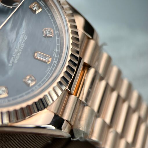 Rolex Day-Date Rose Gold Rose Diamond Dial 36mm 128235  Best 1:1 Edition coated 18k rose Gold 130 gram - Imagen 12