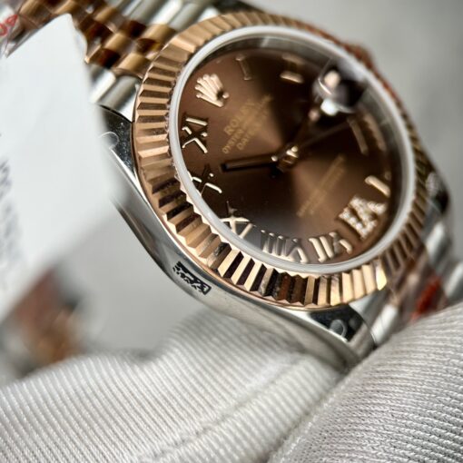 Rolex Datejust 31 Chocolate Dial Watch 178271 best 1:1 edition 18k coated rose gold GM – Bild 9