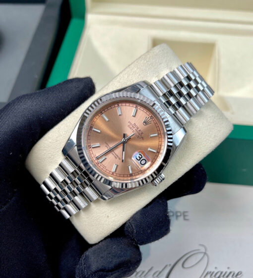 Rolex Datejust 36mm 116234-0090 AR Factory 1:1 Best Edition Swiss ETA3135 Rosegold Dial – Image 2