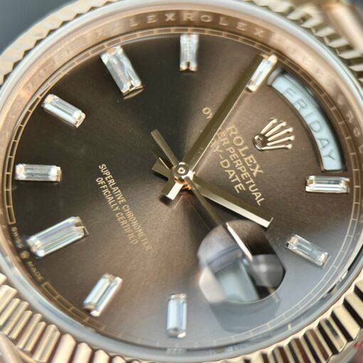 Rolex Day-Date 40mm 228235 chocolate dial 18k rose gold filled 167 gram - Imagen 10