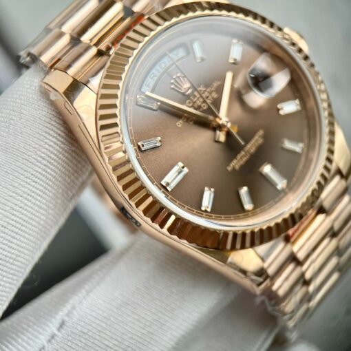 Rolex Day-Date 40mm 228235 chocolate dial 18k rose gold filled 167 gram - Imagen 16