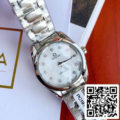 Omega Seamaster Aqua Terra 150M Ladies 28mm Quartz Diamond  Swiss Original Movement – Image 7