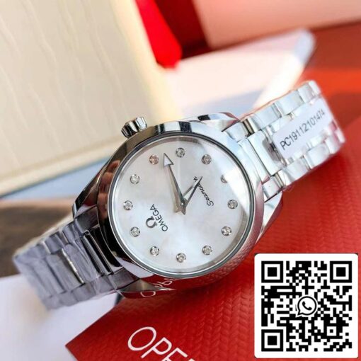 Omega Seamaster Aqua Terra 150M Ladies 28mm Quartz Diamond  Swiss Original Movement – Image 4