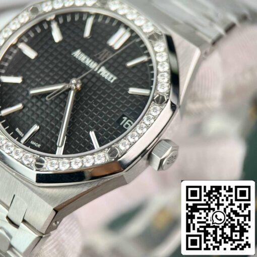 Replica Audemars Piguet Royal Oak 15400ST.OO.1220ST.01 Custom Moissanite Diamonds - immagine 9