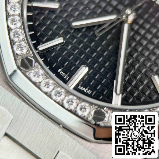 Replica Audemars Piguet Royal Oak 15400ST.OO.1220ST.01 Custom Moissanite Diamonds - immagine 11