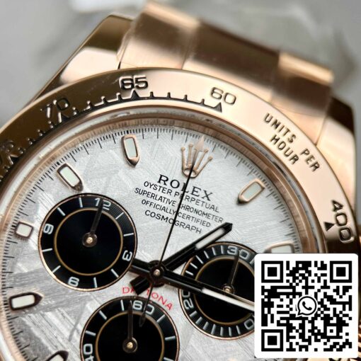 Best Replica ROLEX Cosmograph Daytona 116505 Rose Gold Meteorite Dial - 18k Rose gold coated - 이미지 12