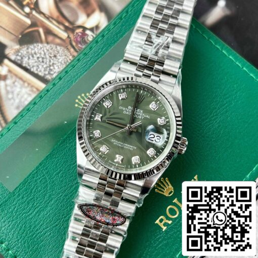 Rolex Datejust M126234-0055 36MM 1:1 Best Edition Clean Factory Green Dial - immagine 2