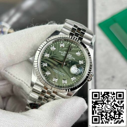 Rolex Datejust M126234-0055 36MM 1:1 Best Edition Clean Factory Green Dial - immagine 3