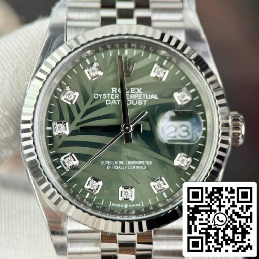 Rolex Datejust M126234-0055 36MM 1:1 Best Edition Clean Factory Green Dial - immagine 5