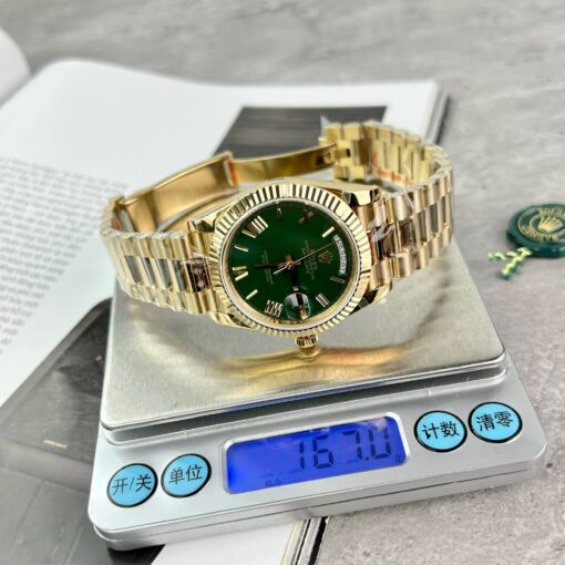 Rolex Day Date M228238-0061 Best 1:1 Edition GM Factory V2 Green Dial Yellow Gold - Image 3