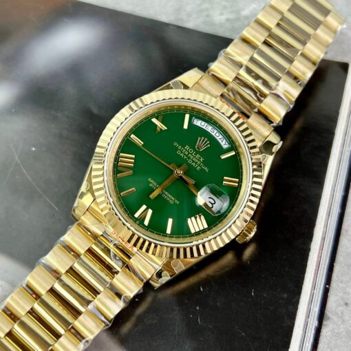 Rolex Day Date M228238-0061 Best 1:1 Edition GM Factory V2 Green Dial Yellow Gold - Image 5