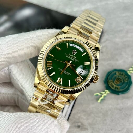 Rolex Day Date M228238-0061 Best 1:1 Edition GM Factory V2 Green Dial Yellow Gold - Image 6