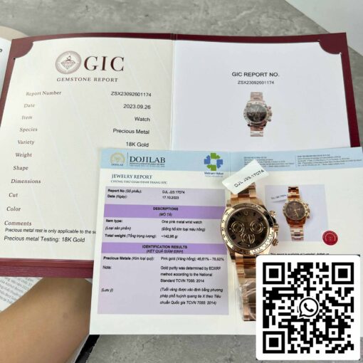 Rolex Daytona 116515 Rose Gold Chocolate Arabic Dial - BT Factory best 1:1 edition - 이미지 5