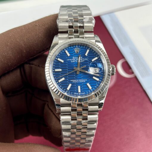 Rolex Datejust 126234 3d dial1:1 Best Edition EW Factory Blue Dial - immagine 5