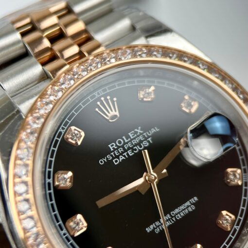 Rolex Datejust 36mm Black With Diamonds Dial 126281RBR 1:1 Best Edition EW Factory Black Dial Swiss ETA3235 - Image 7