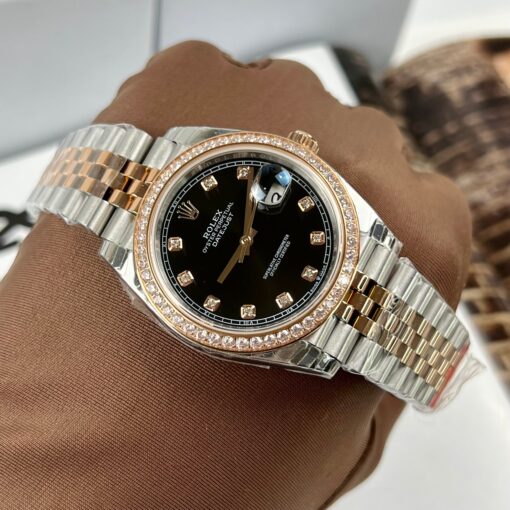 Rolex Datejust 36mm Black With Diamonds Dial 126281RBR 1:1 Best Edition EW Factory Black Dial Swiss ETA3235 - Image 3