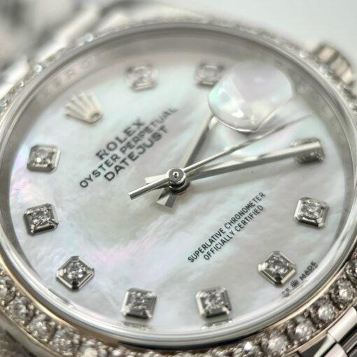 Rolex Datejust M278274-0006 Mother Of Pearl Dial custom Diamonds Bezel - Image 7