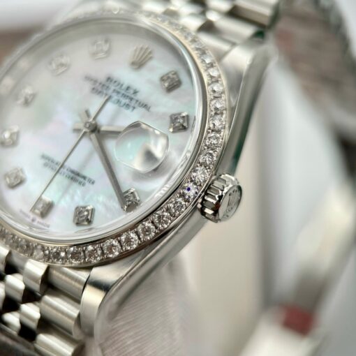 Rolex Datejust M278274-0006 Mother Of Pearl Dial custom Diamonds Bezel - Image 10