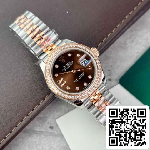 Replica Rolex Lady-Datejust 28 279171-0003 Chocolate dial EW Factory Best Edition – Bild 2