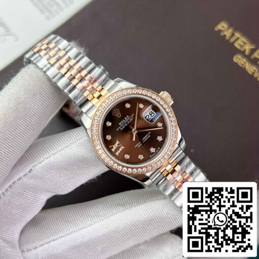 Replica Rolex Lady-Datejust 28 279171-0003 Chocolate dial EW Factory Best Edition – Bild 10